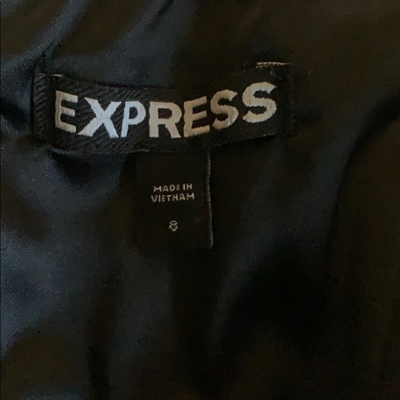 Express sz 8 strapless black gold snakeskin dress cocktail party - Picture 5 of 7